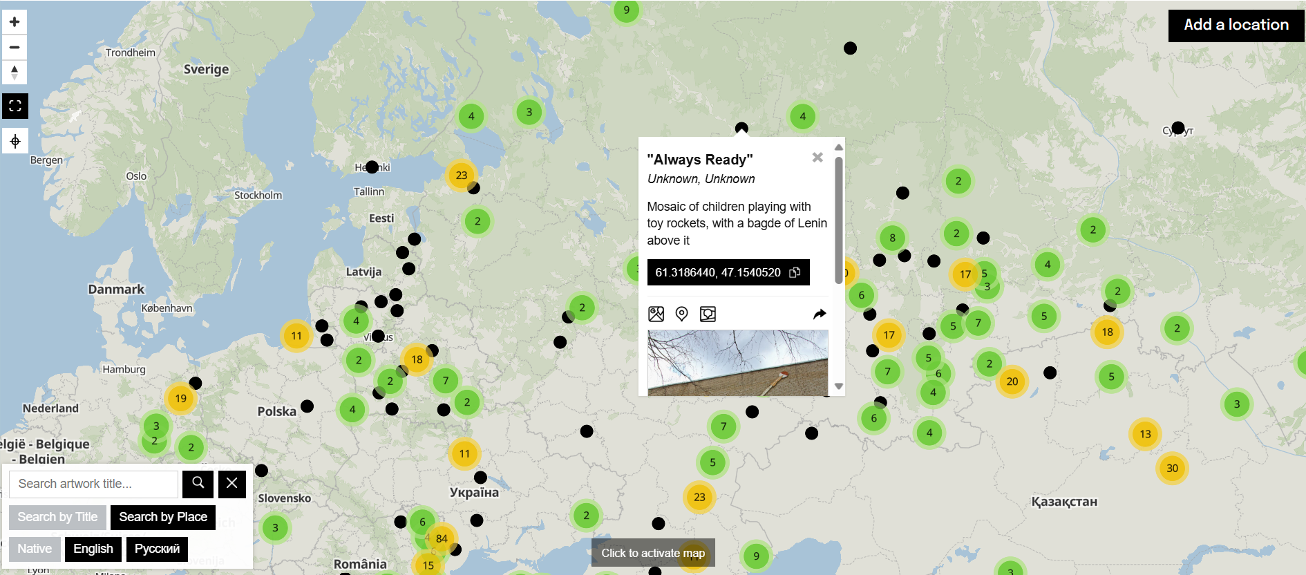Interactive Map Preview