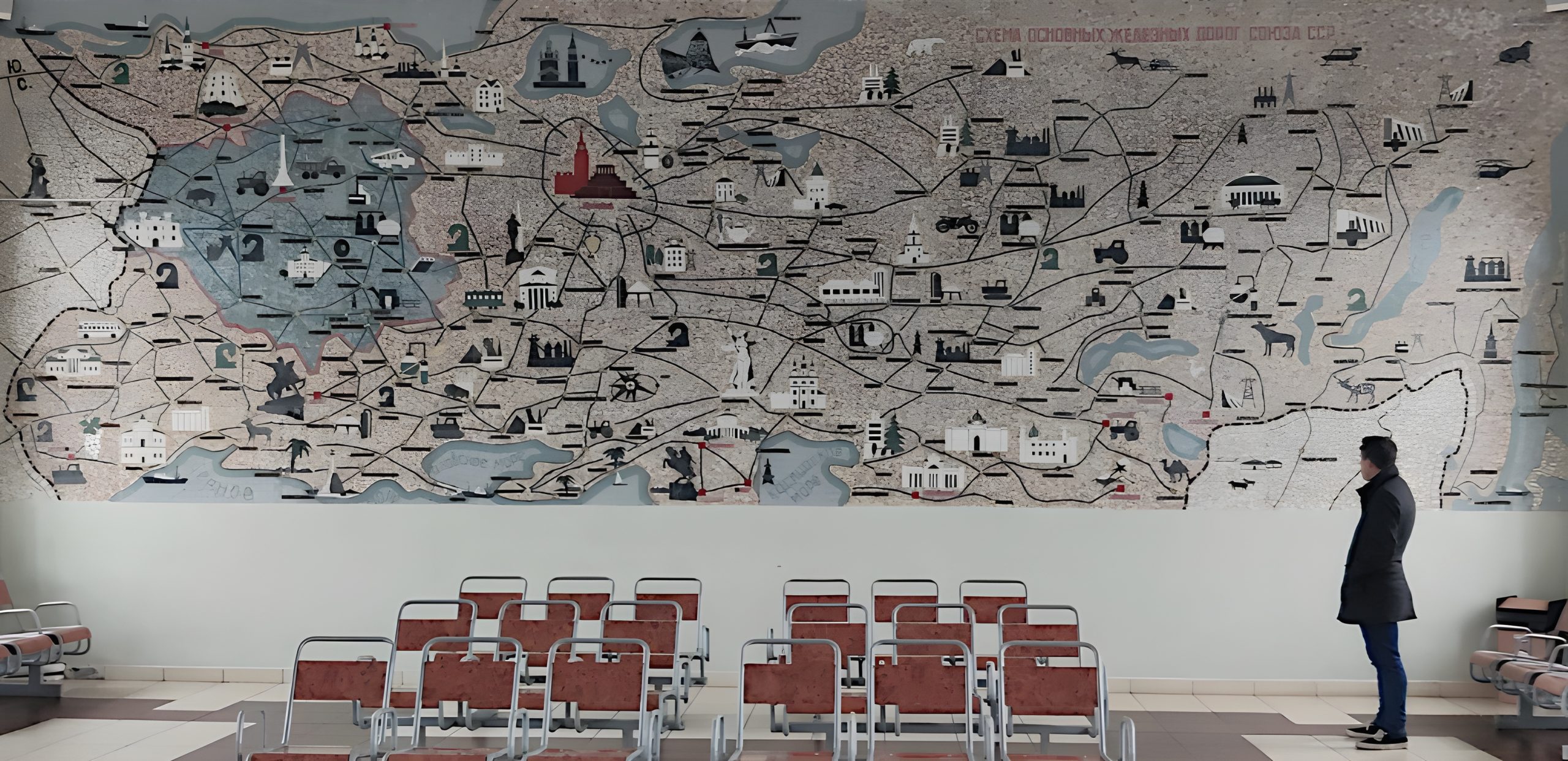 Soviet-era architectural map from The Atlas Sovieticus