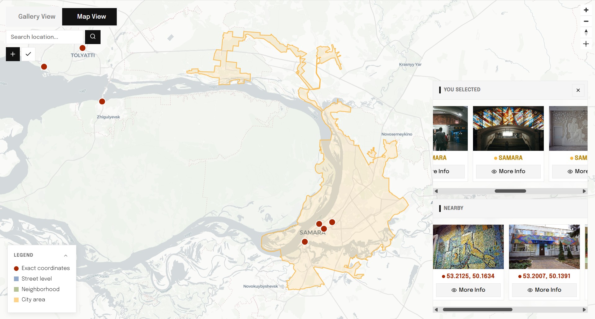 Interactive Map Screenshot