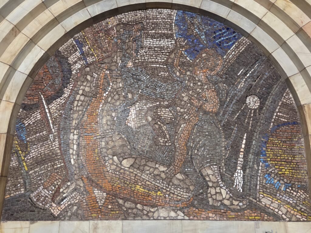 Morning of the space age 
soviet mosaic
Moscow metro 
